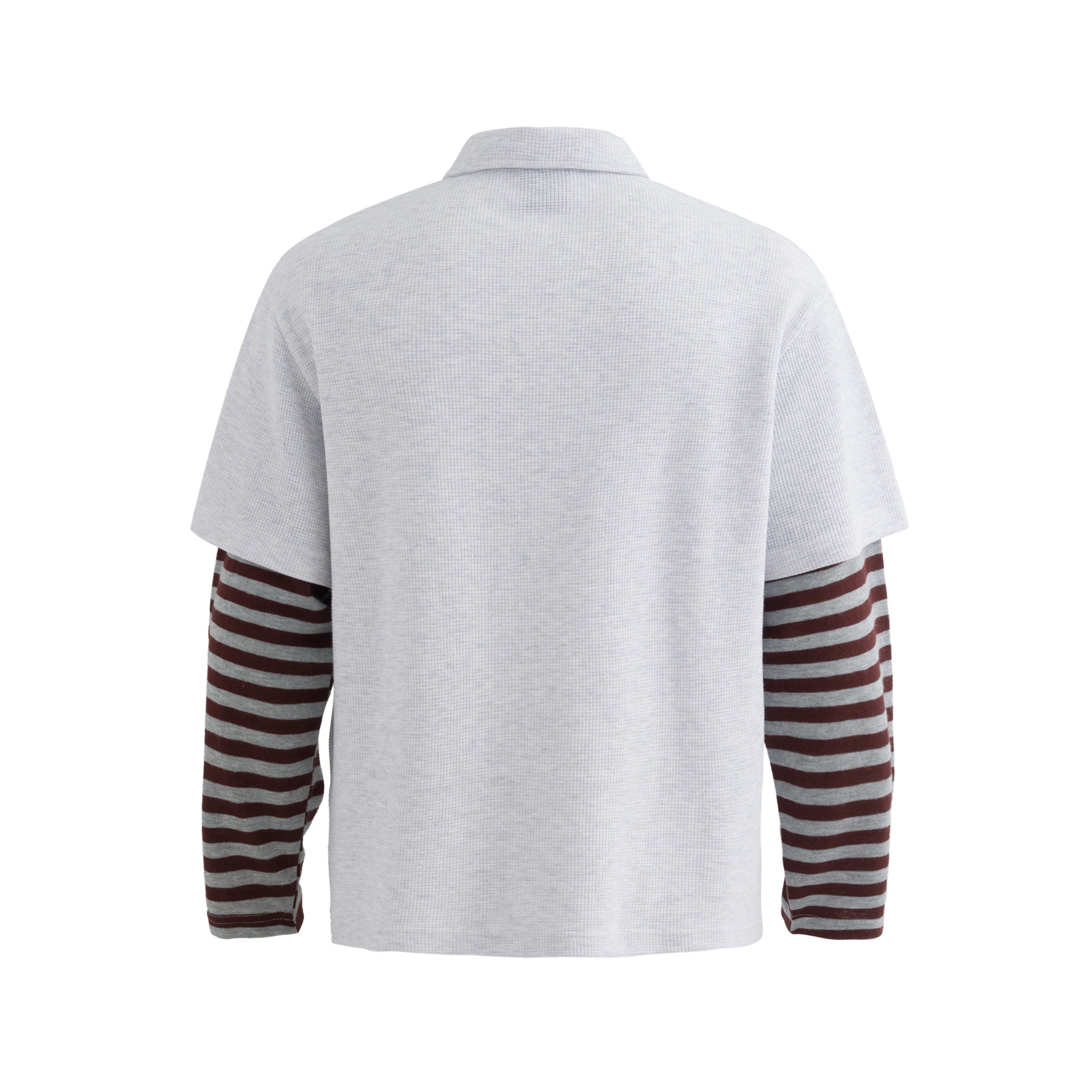 Button-Front Athletic Sweatshirt with Dual Bands