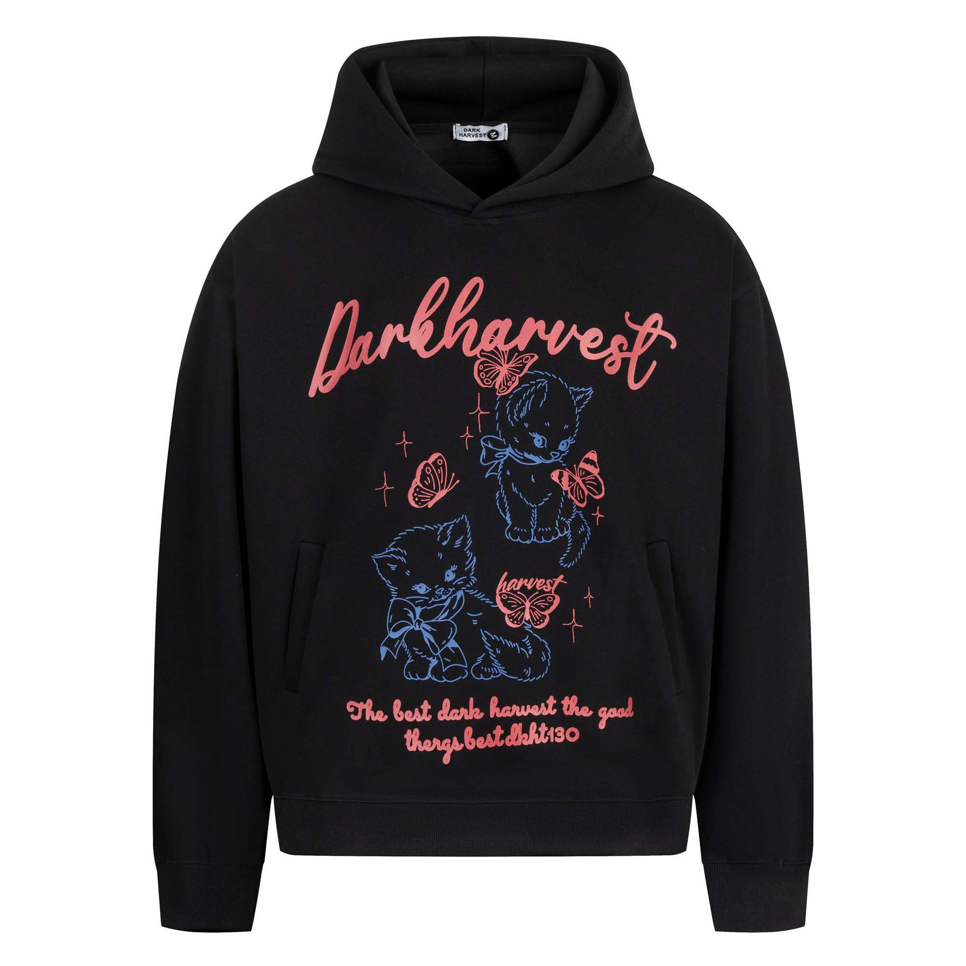 Urban Feline Graphic Oversized Cotton Hoody