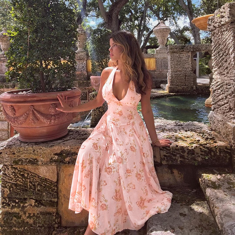 Women's Bodycon Sleeveless High Waist Patterned Polyester Dress