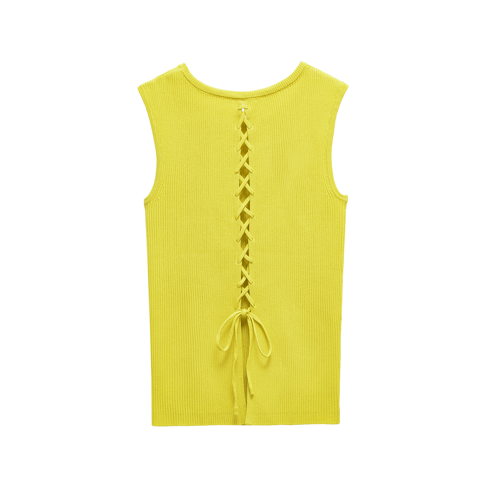 Sleeve-Free Rear Bow Jersey Tee