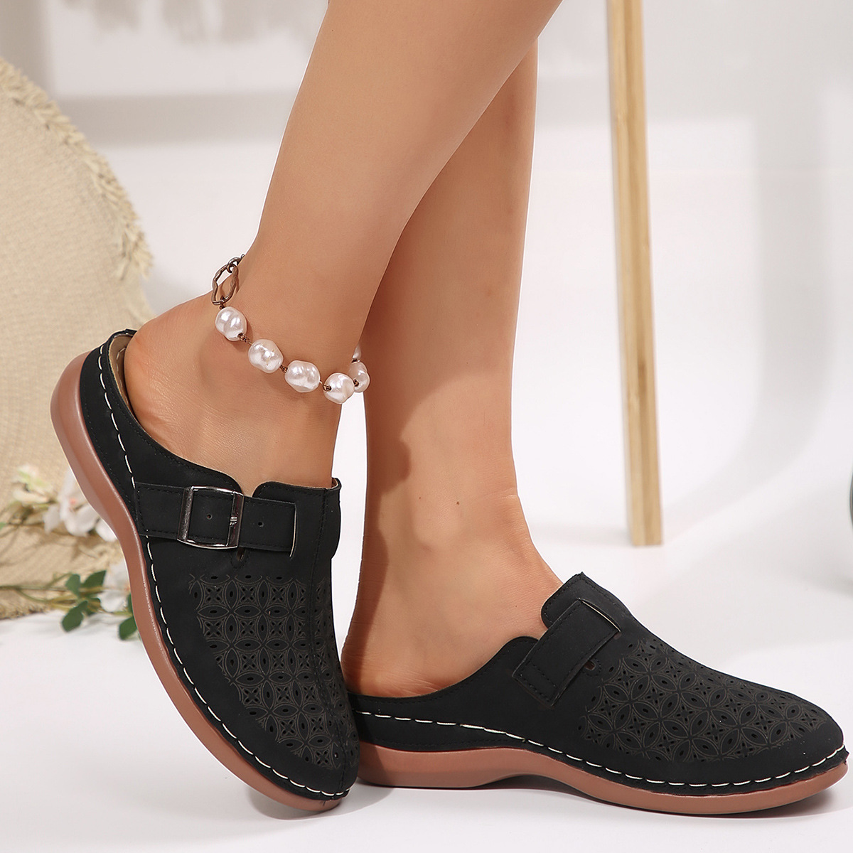 Spring and summer leisure half dragging lazy shoes