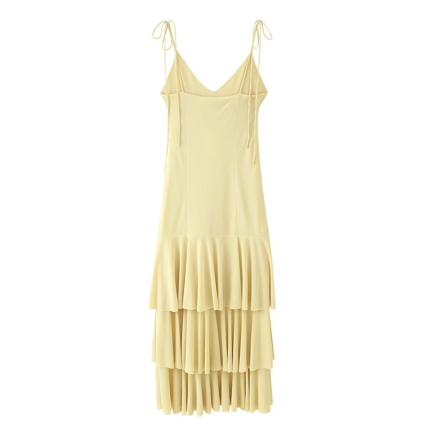 Women's Clothing Layered Decorative Midi Dress