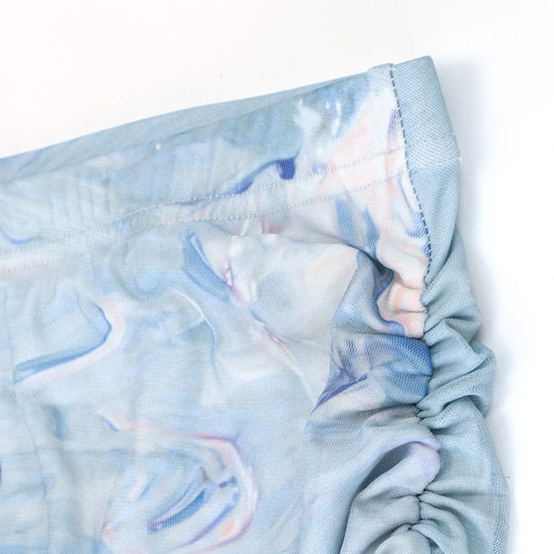 Soft Glossy Swirl Polyester Skirt