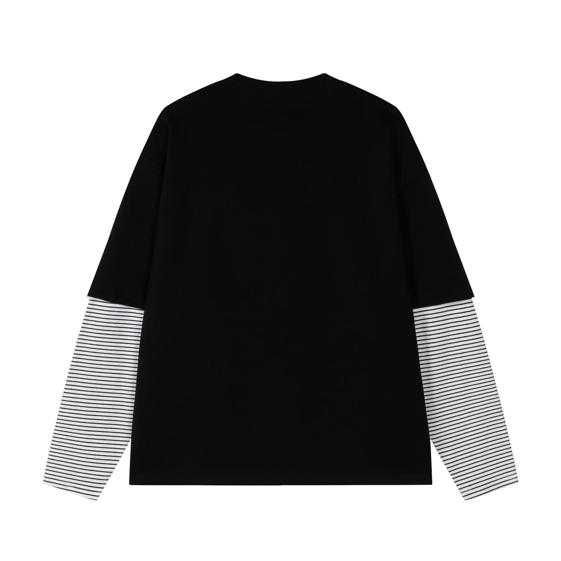 Cotton Jewel Print Mock Layered Sweatshirt