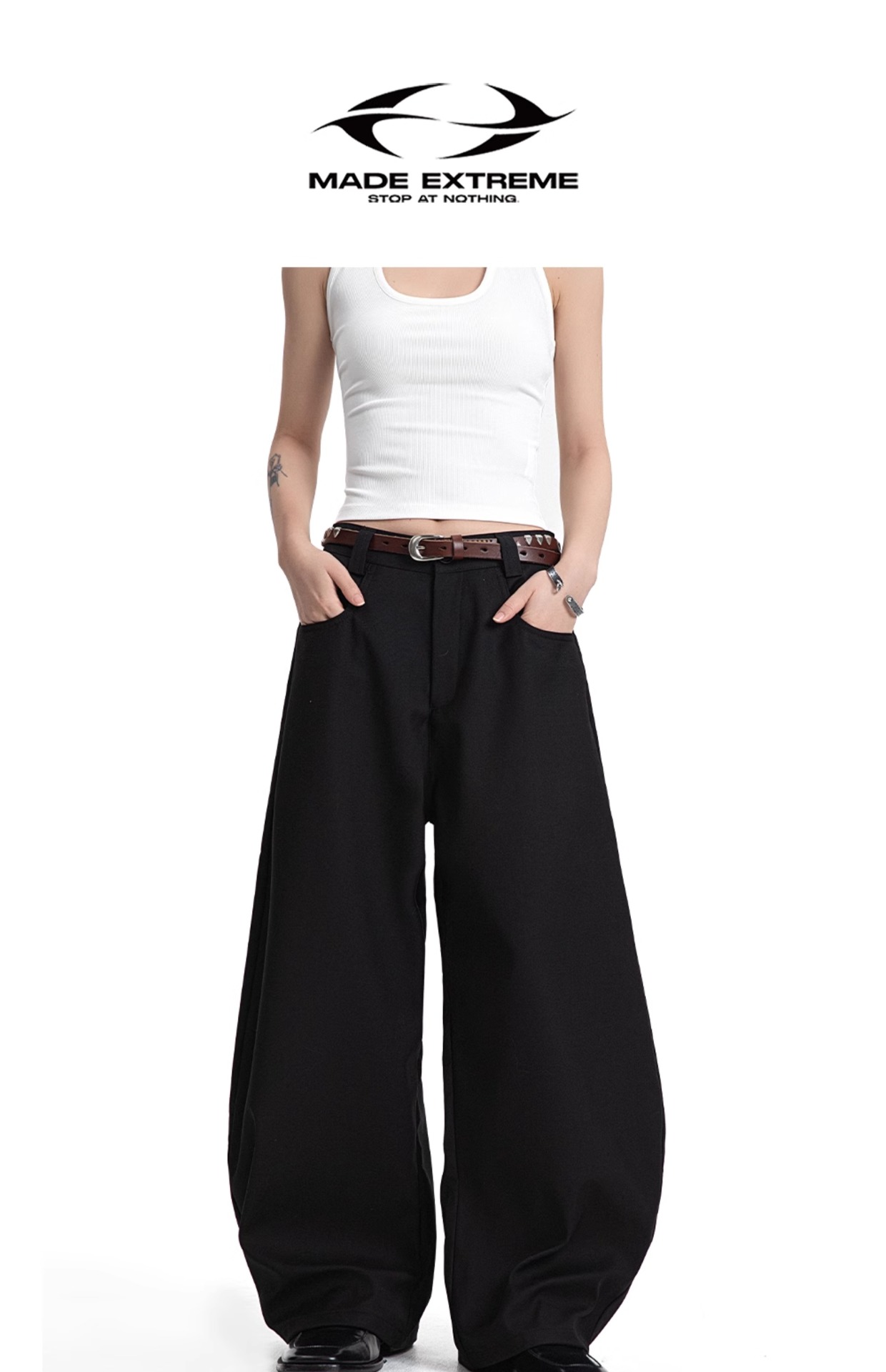 Loose Tapered Dress Pants for Men and Women Casual Wrinkle-Resistant High-Grade Long Pants