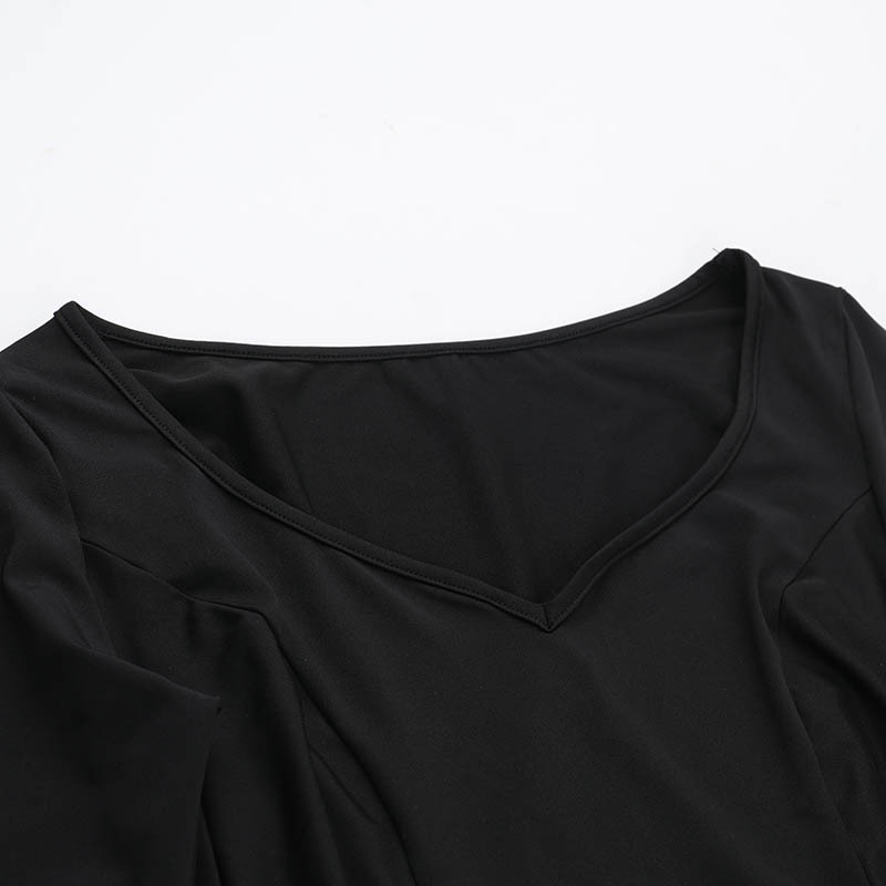 Slim Dolman V-Neck High Waist Short Dress