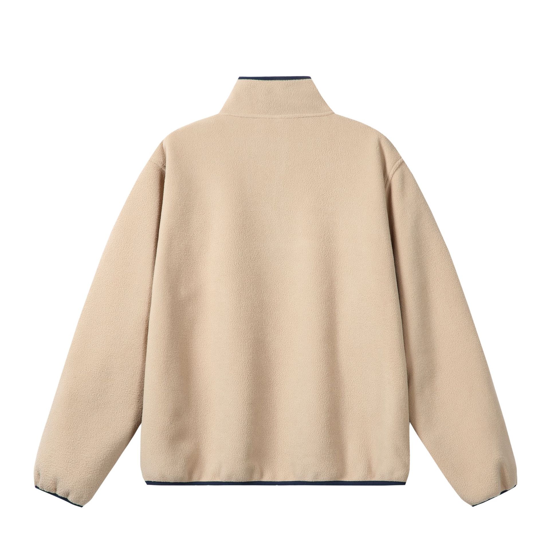 Two-Tone High Neck Polyester Hoodie