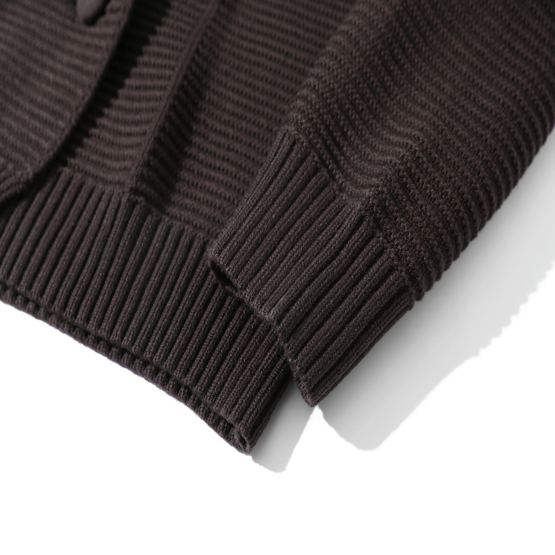 Japanese Workwear Nylon Jacquard Long Sleeve Oversized Cardigan
