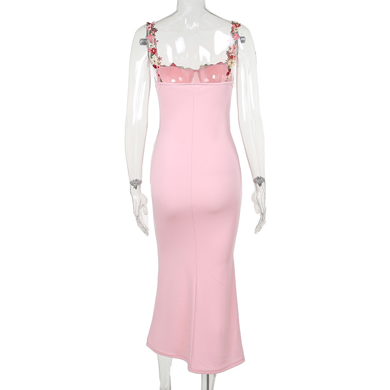 One Shoulder Padded Belted Bodycon Maxi Skirt