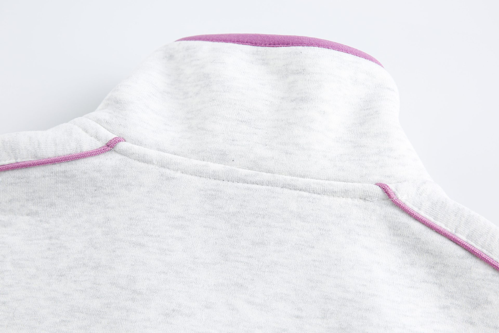Cotton Blend Two-Tone Seam Hoodie
