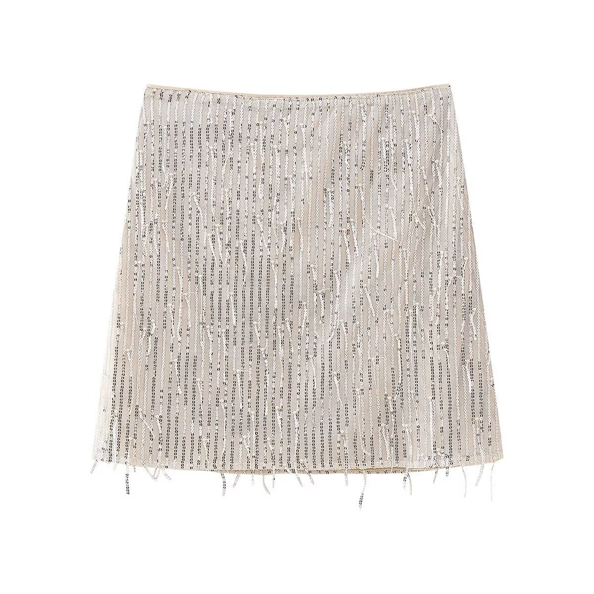 Sparkle Panel Empire Bodycon Skirt