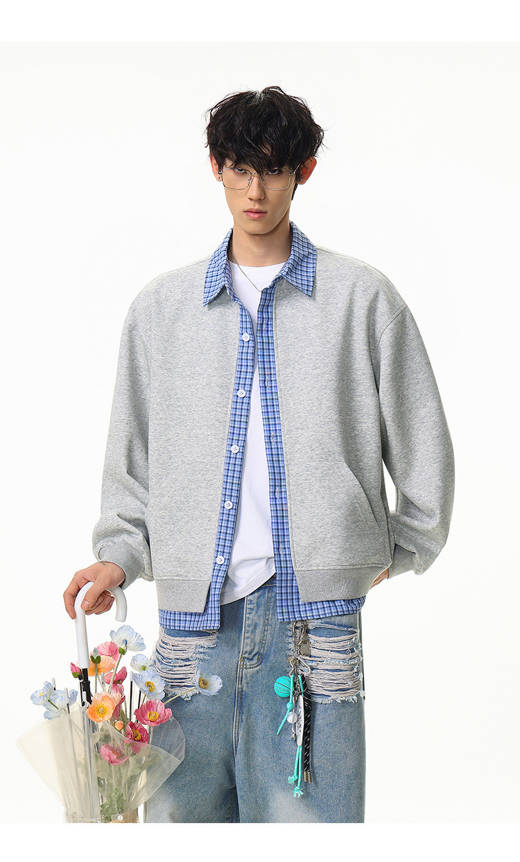 Vintage Oversized Hooded Cotton Cardigan