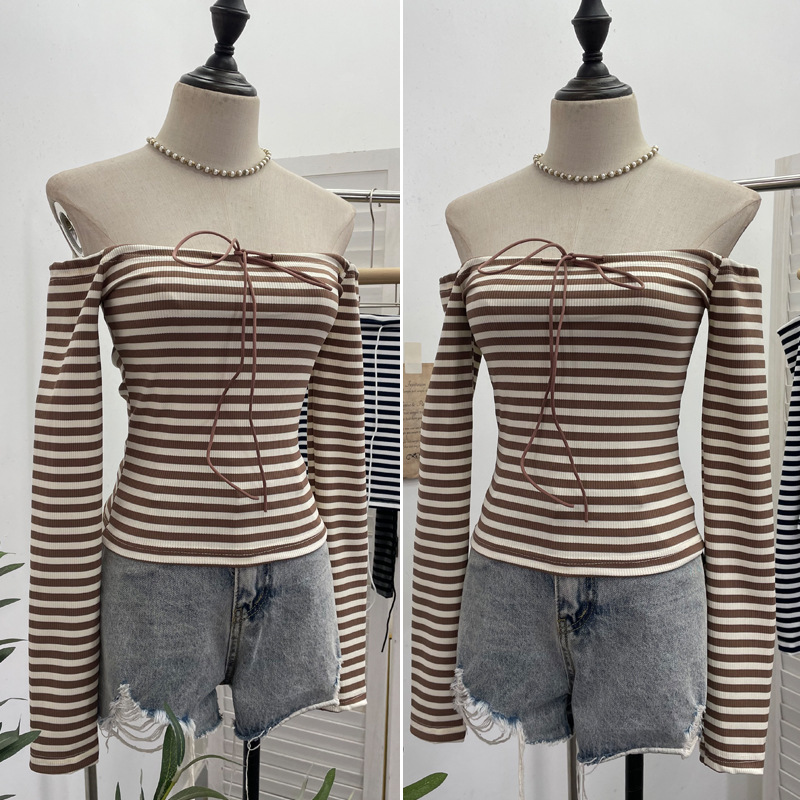 Celebrity Slim Fit Asymmetric Wrist-Length Crop Top