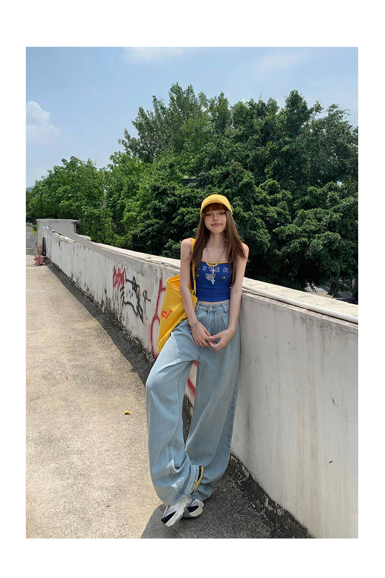 Loose Straight Leg Tencel Lyocell Breathable Wide-Leg Pants for Women