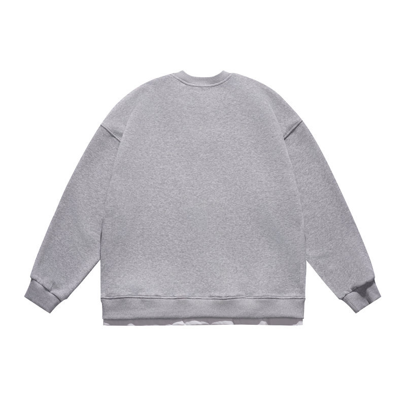 Oversized Faux Layered Letter Print Hoodie