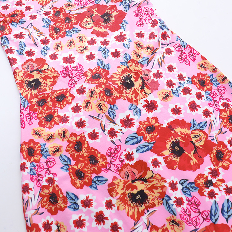 Vibrant Floral Sleeveless High-Waist Pencil Maxi Dress