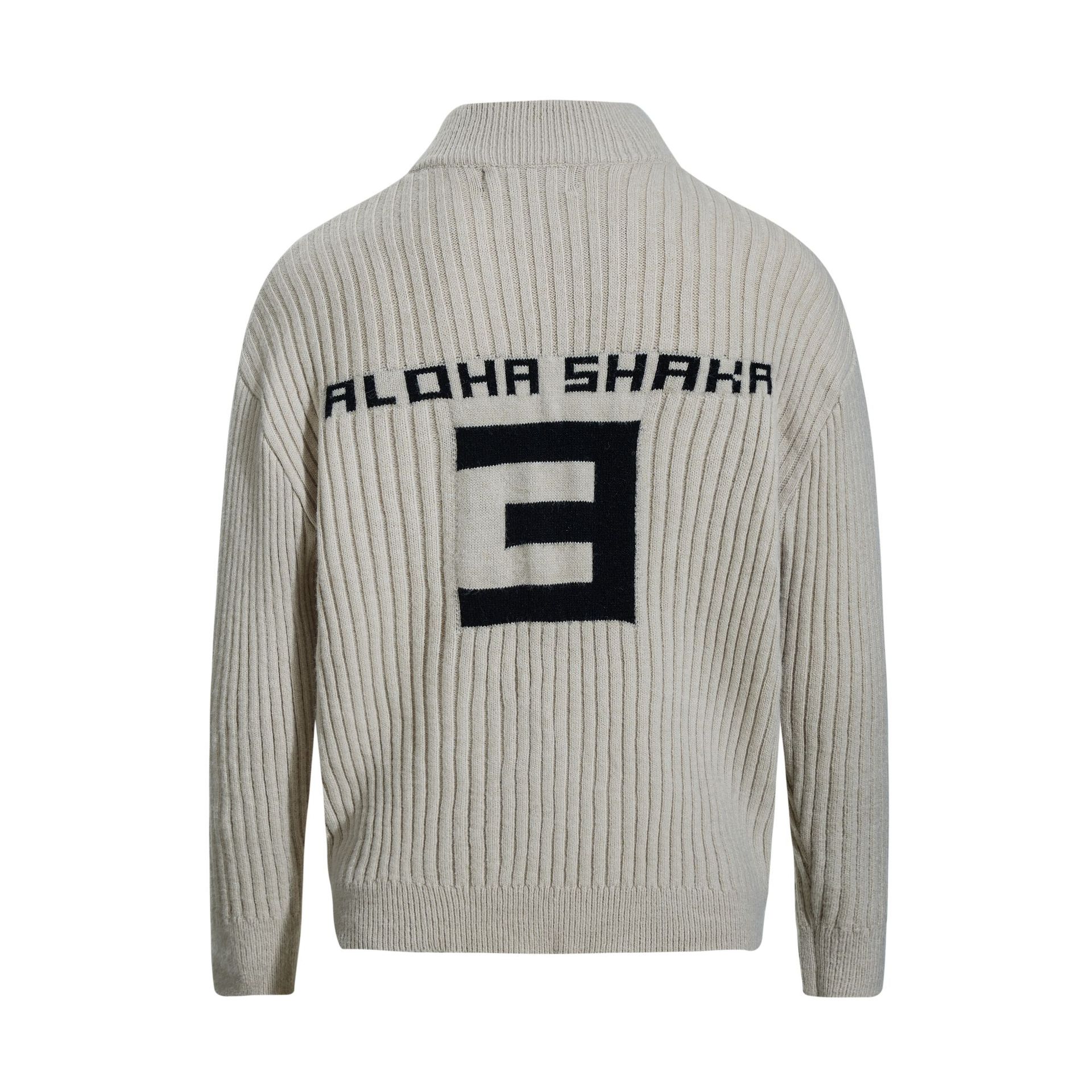 Sporty Loose Jacquard Long Sleeve Sweater
