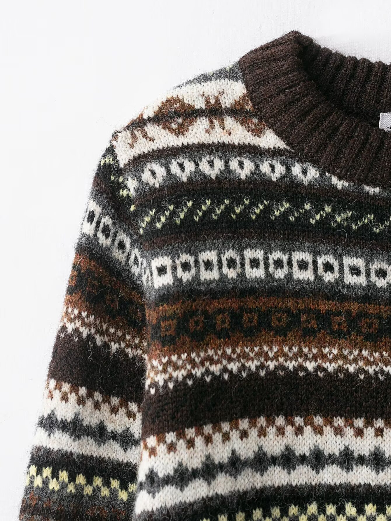 Floral Print Long Sleeve Crew Sweater