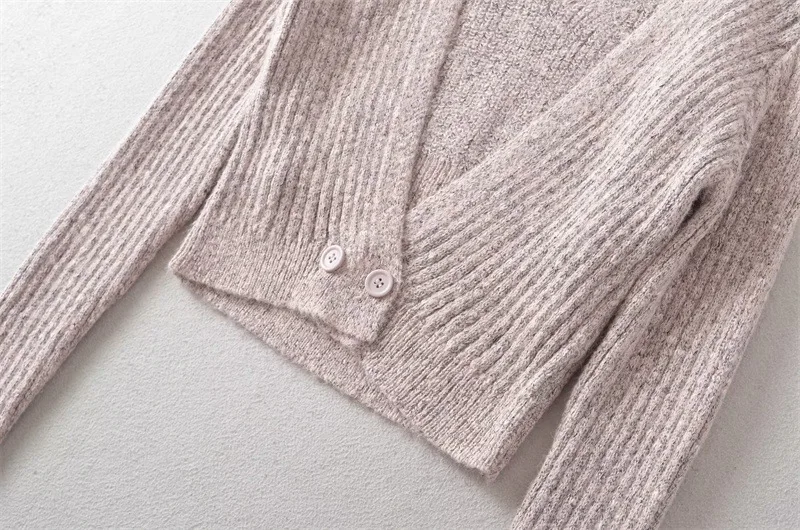 Plain Fall Polyester Fitted Layered Cardigan Vest Duo