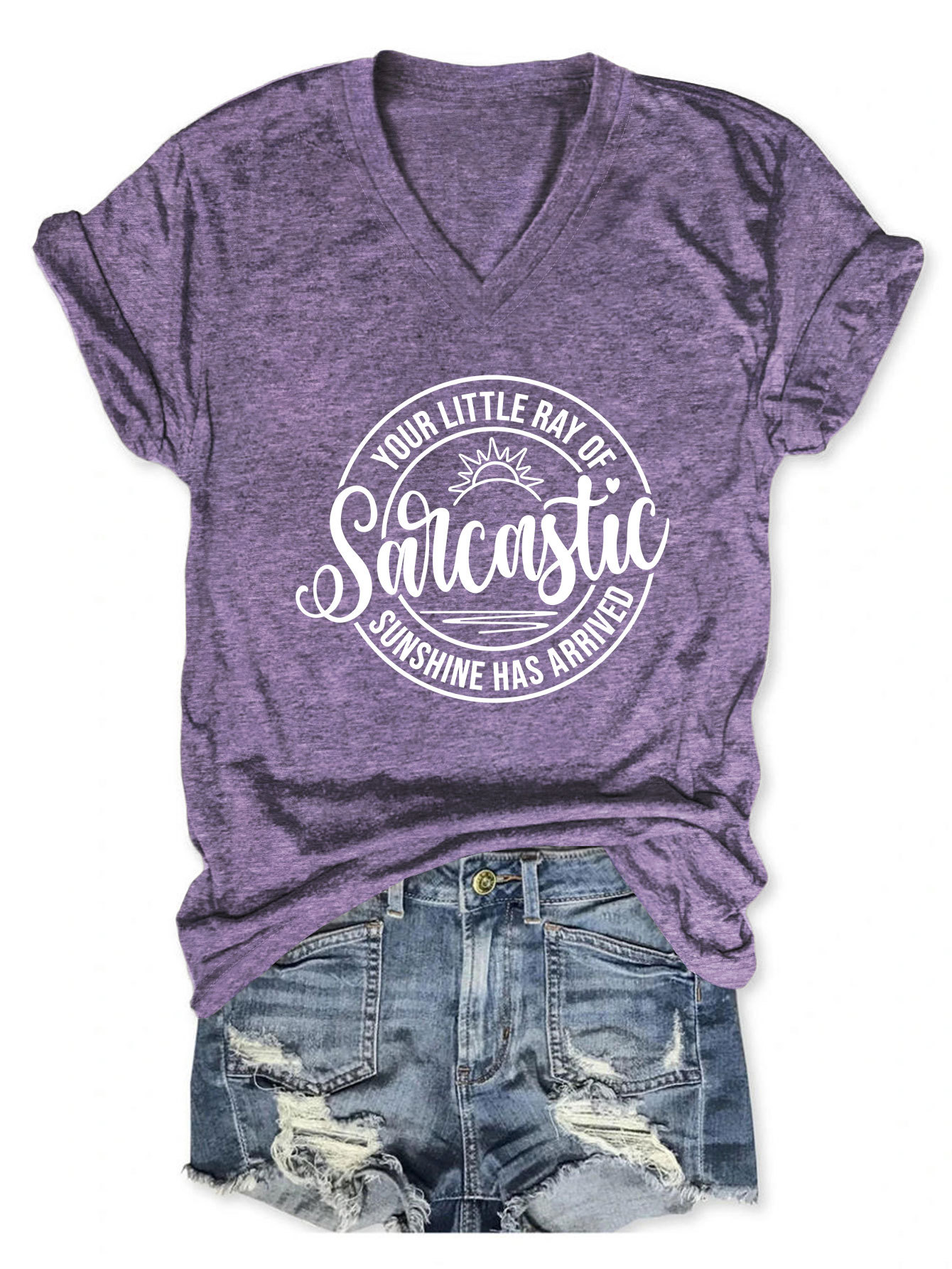 Sassy Geometric Print Round Neck T-Shirt