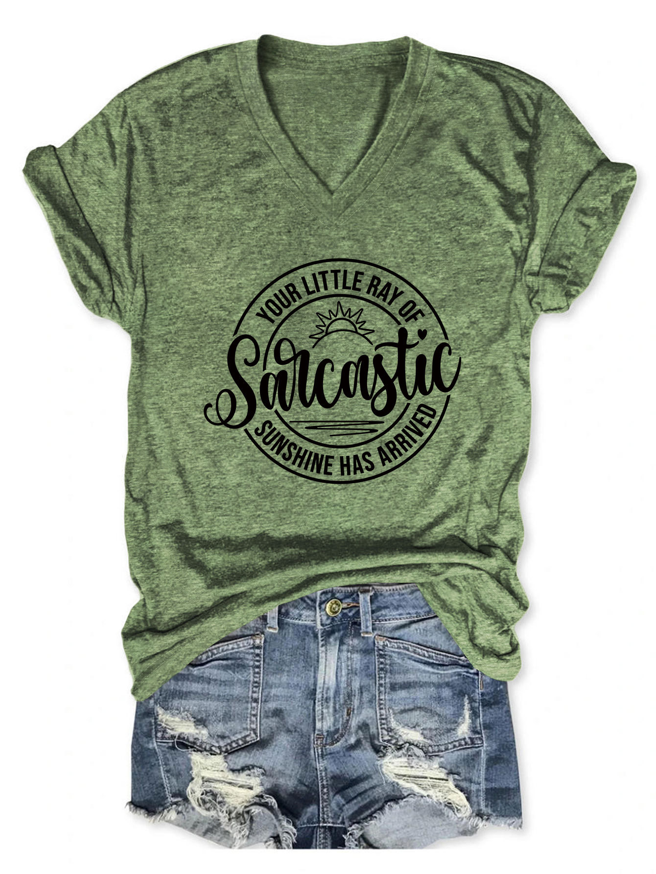 Sassy Geometric Print Round Neck T-Shirt