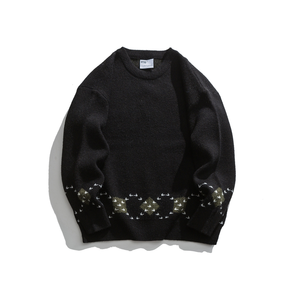 Japanese Workwear Color Block Oversized Sweater