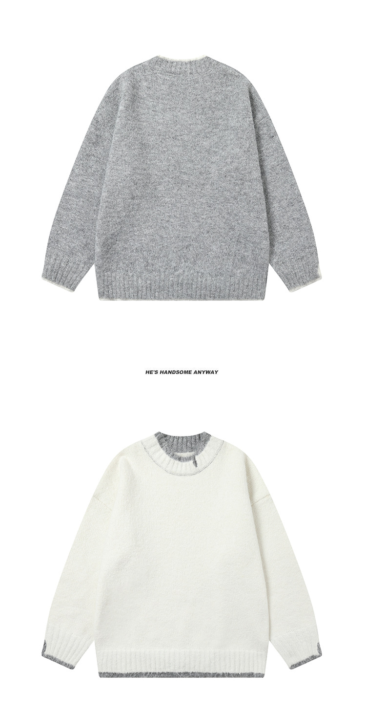 Japanese Workwear Dual-Layer Polyester Sweater