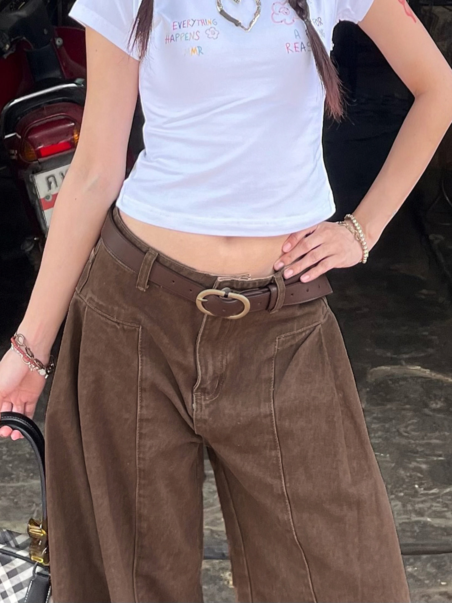 Wind brown low waisted vintage Maillard jeans