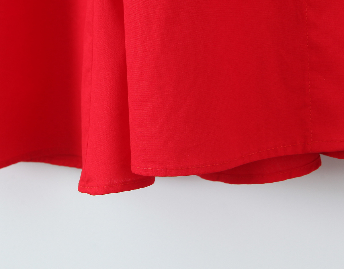 Halter Sleeveless Cotton A-line Maxi Skirt