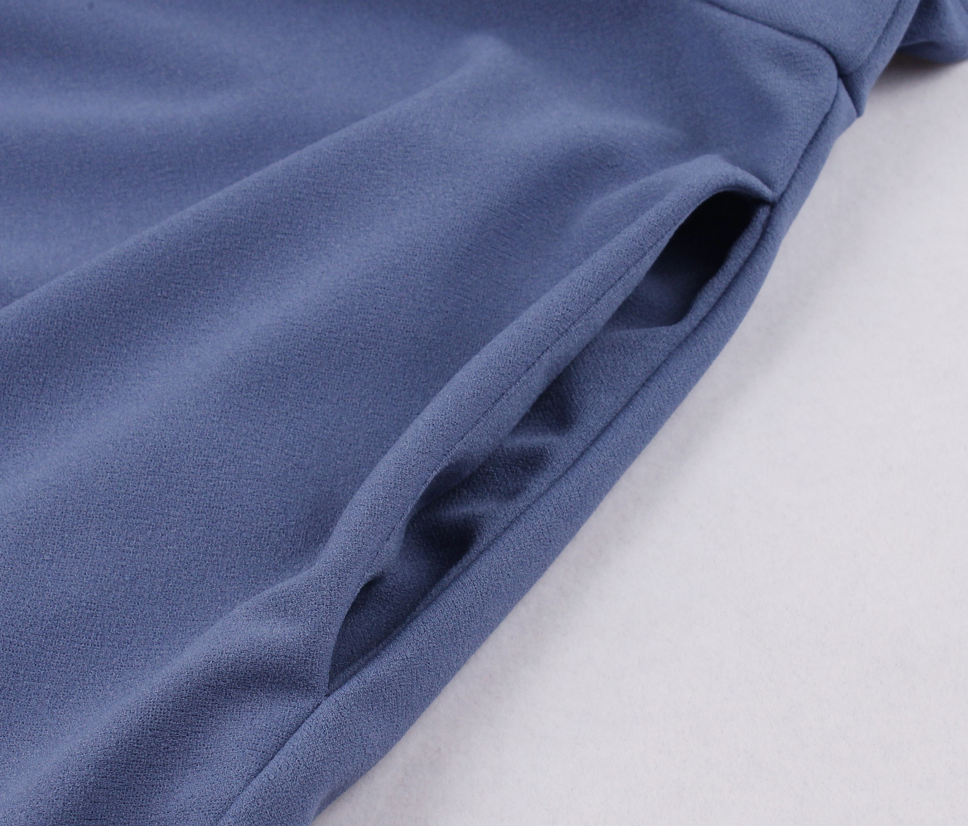 A-line Stand Collar Elbow-Length High Waist Commute Dress