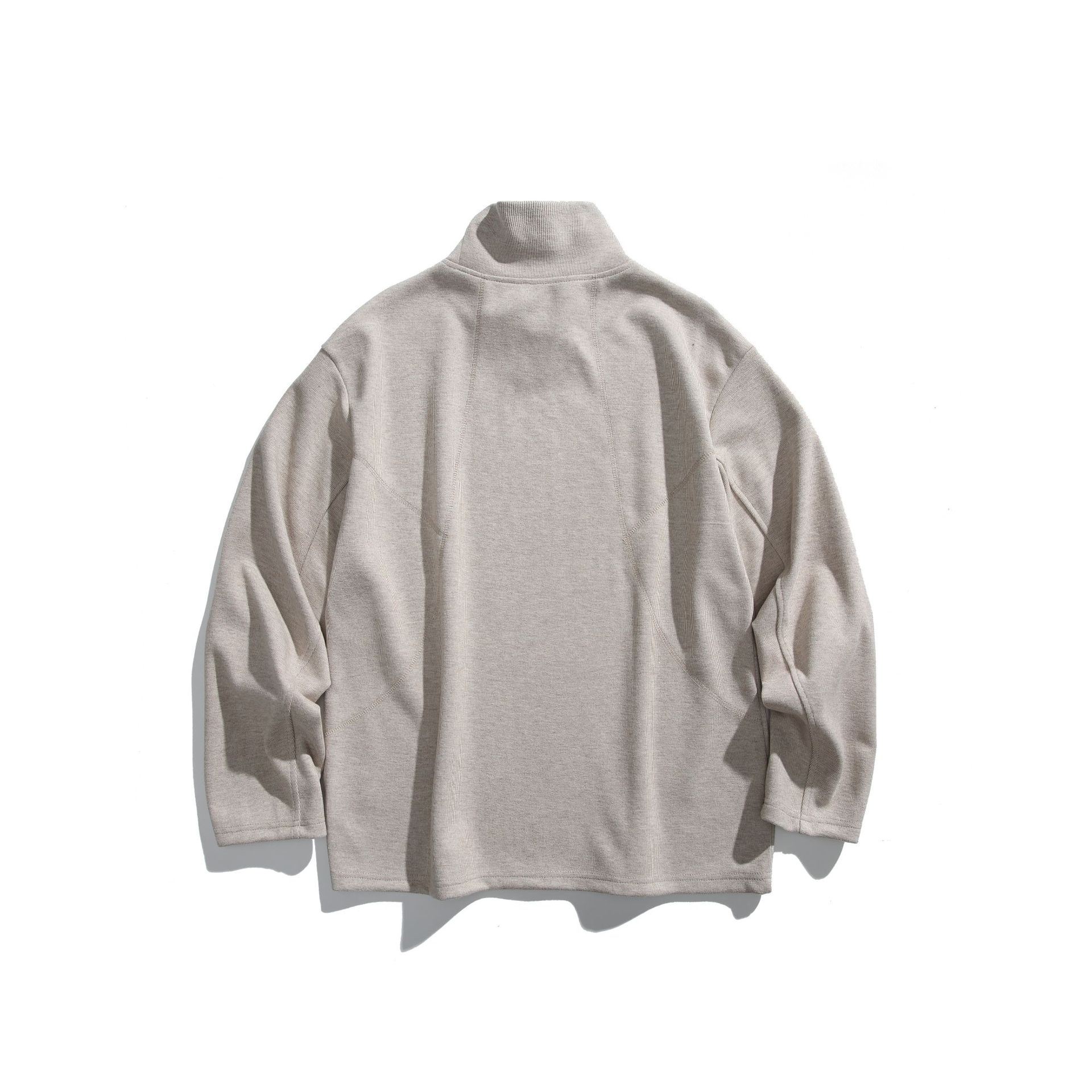 Oversized Letter Print Mock Collar Sweatshirt