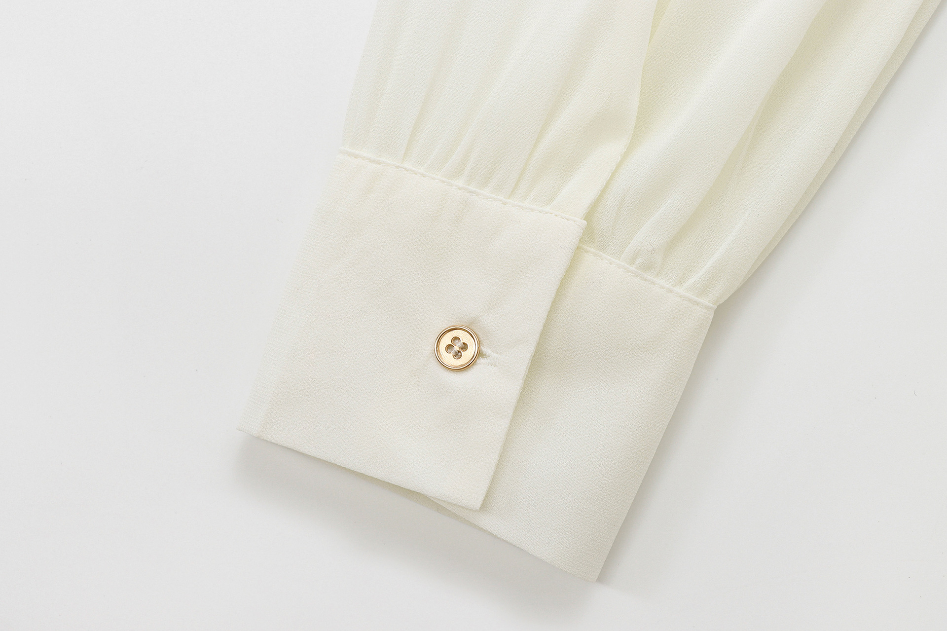 Solid Sheer Textured Plunge Ribbon Tie Shirt