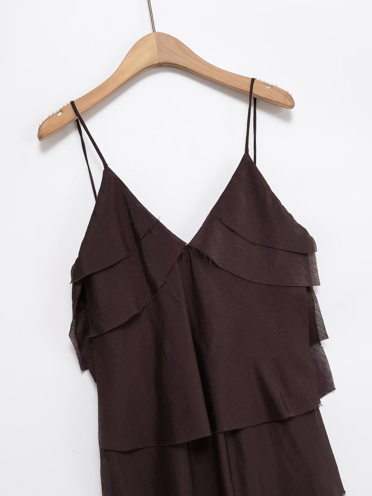 Women's Fashion Sexy V-neck Layered Decorative Strapless Dress