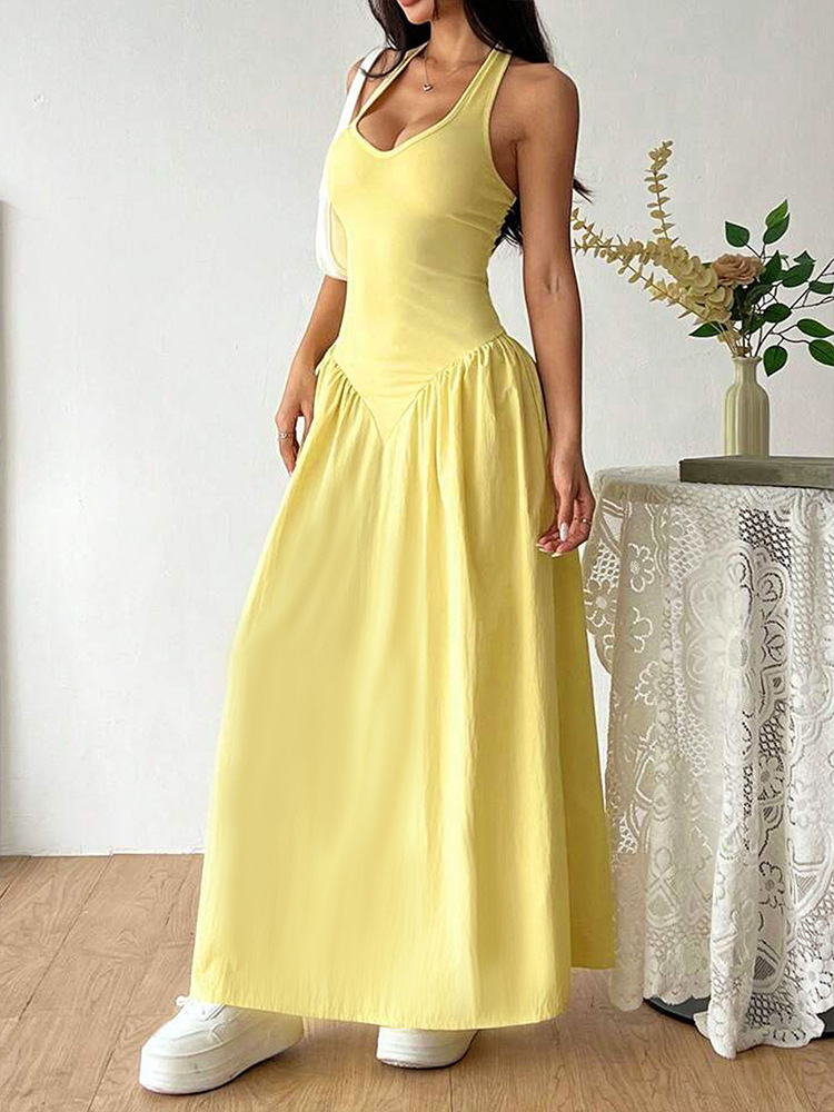 Polyester Sleeveless Vacation Maxi Dress