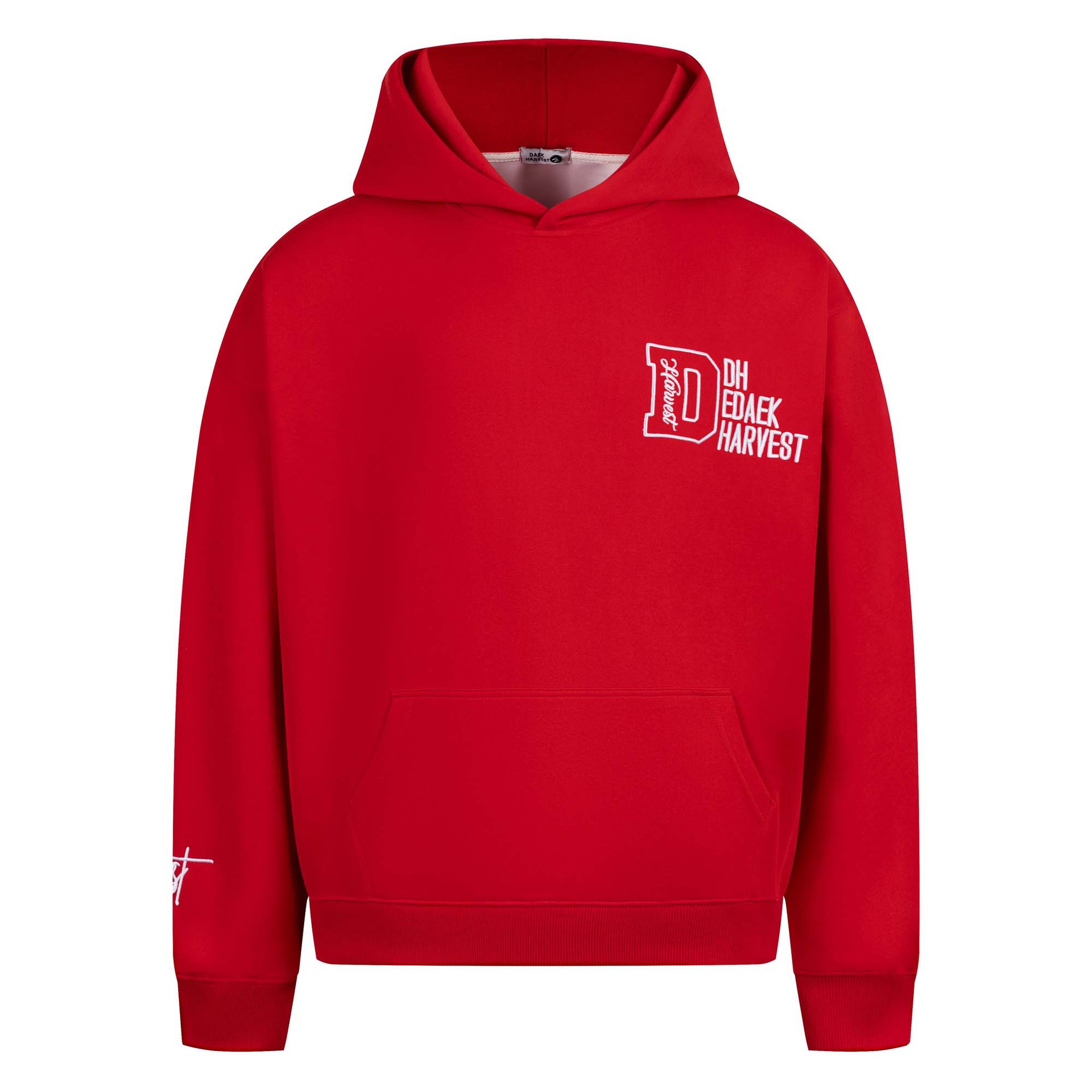 Streetwear Embroidered Initial Oversized Cotton Hoodie
