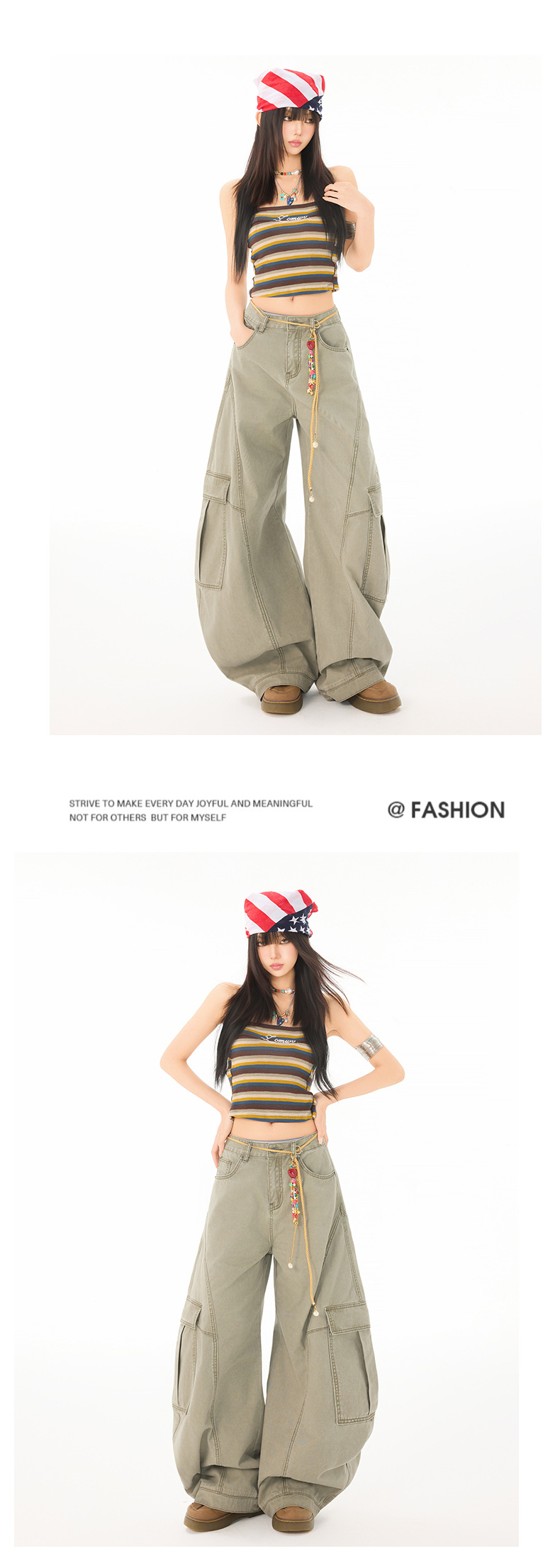 Women's Pants Wide Leg Denim Trousers with Cool Style and Summer Loose Fit