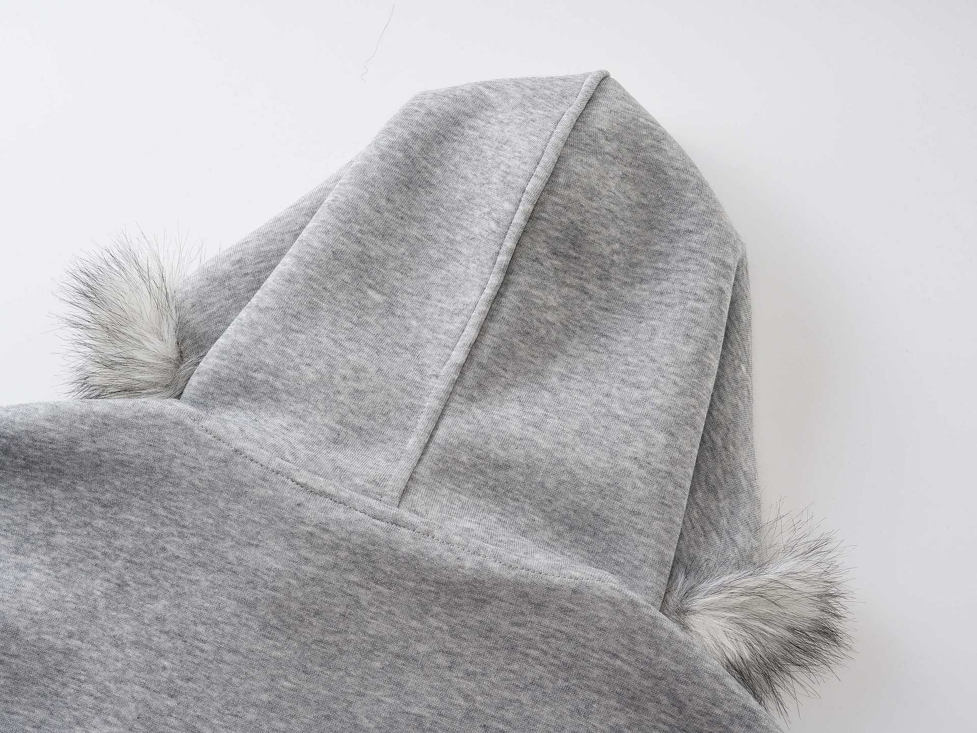 Relaxed Fit Long Sleeve Plain Cotton Hoodie