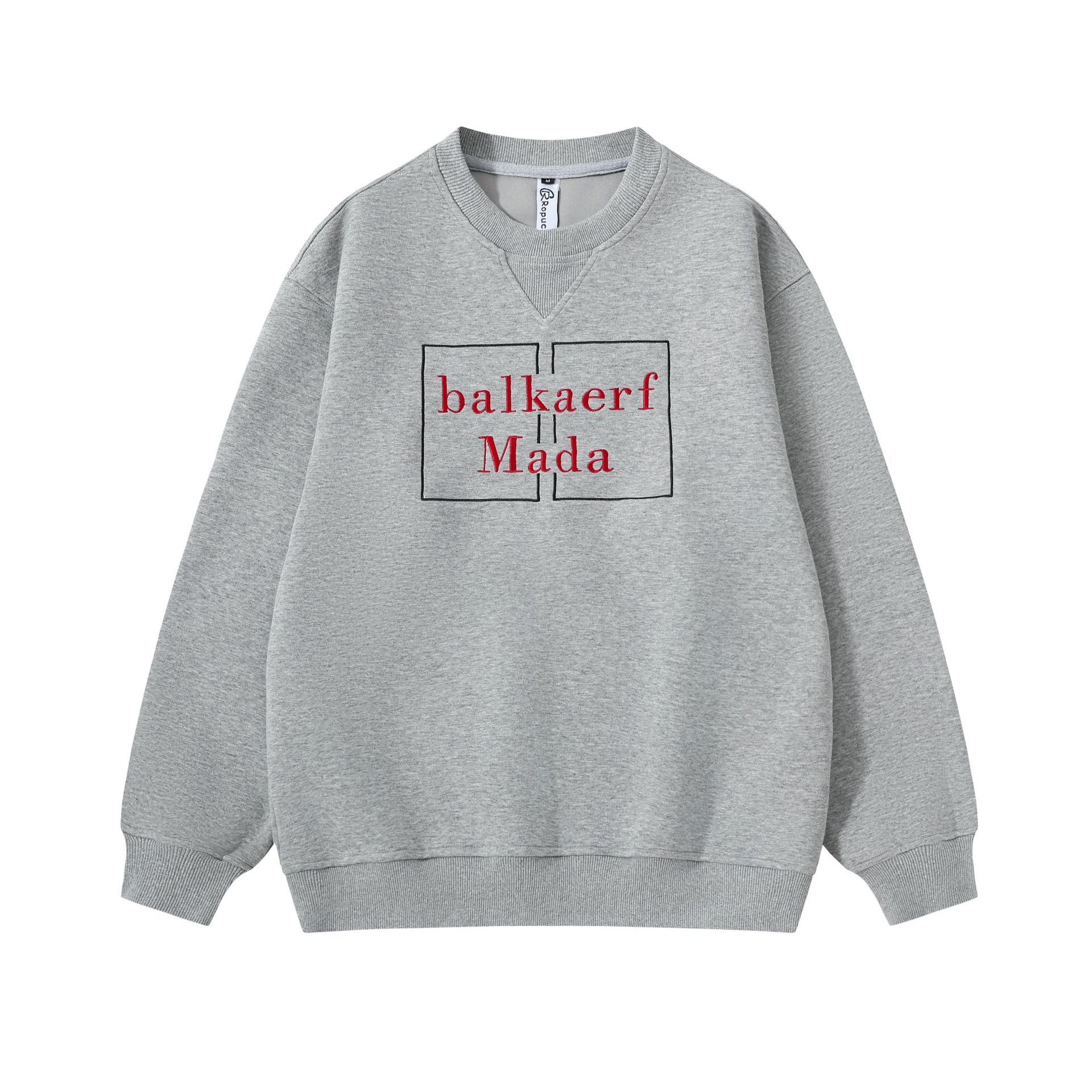 Gender Neutral Oversized Cotton Blend Monogrammed Hoodie