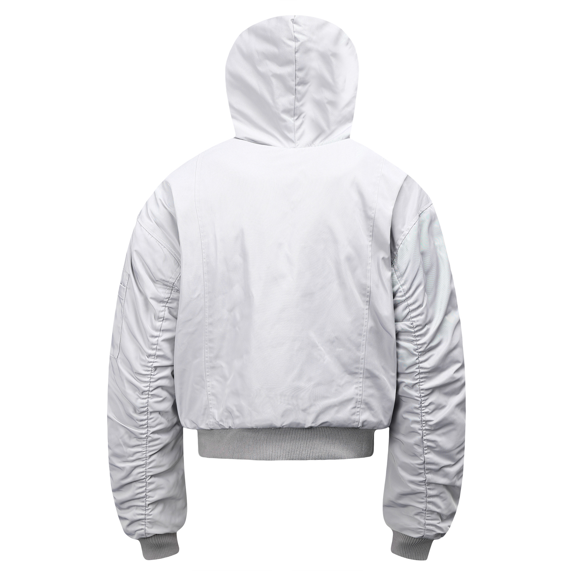 Urban Unstructured Solid Polyester Parka Coat