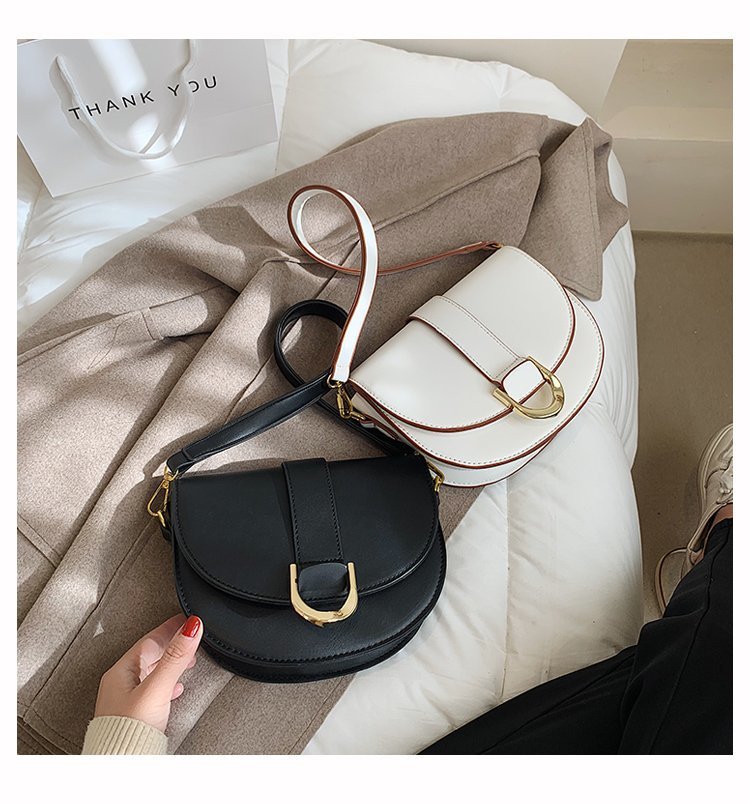 Mirco Creative Small Shoulder handbag Microfiber Synthetic Leather Saddle Bags Versatile Luxury Designer Crossbody Bag for Women