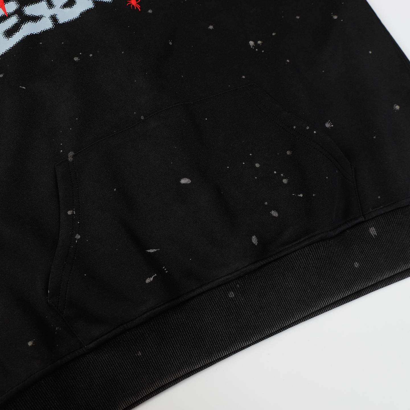 Net Script Splatter Hoodie