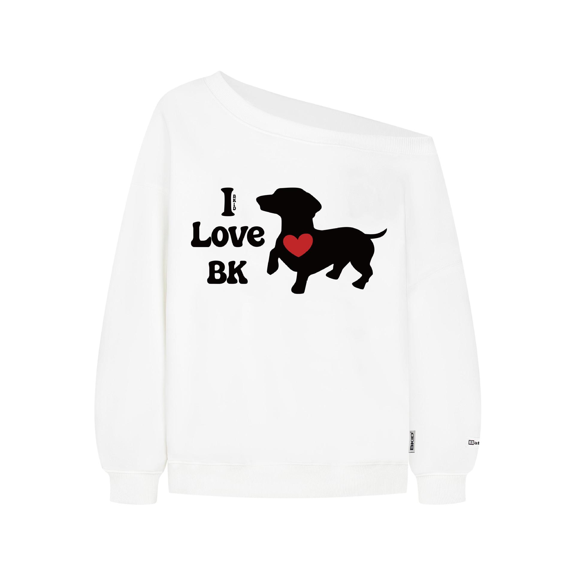 Cotton Bardot Puffy Dog Print Hoodie