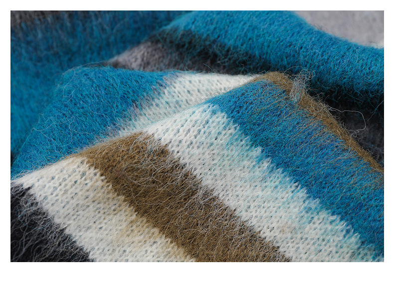 Japanese Workwear Oversized Color Block Sweater