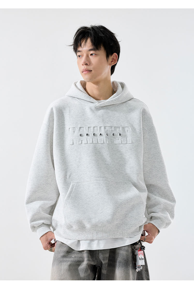American Oversized Solid Cotton Hoodie Sweatshirt