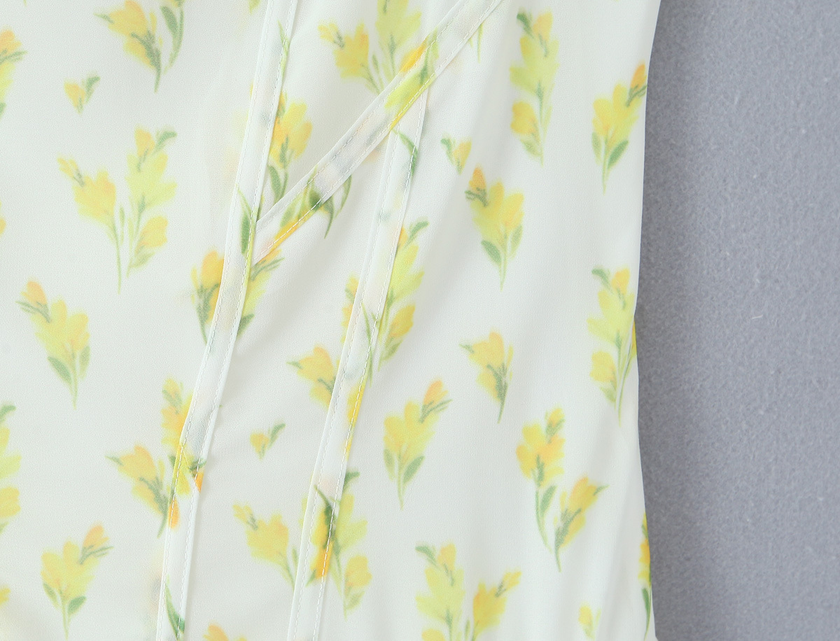 Sleeveless Breezy Crisscross Strap Blossom Print Asymmetric Dress