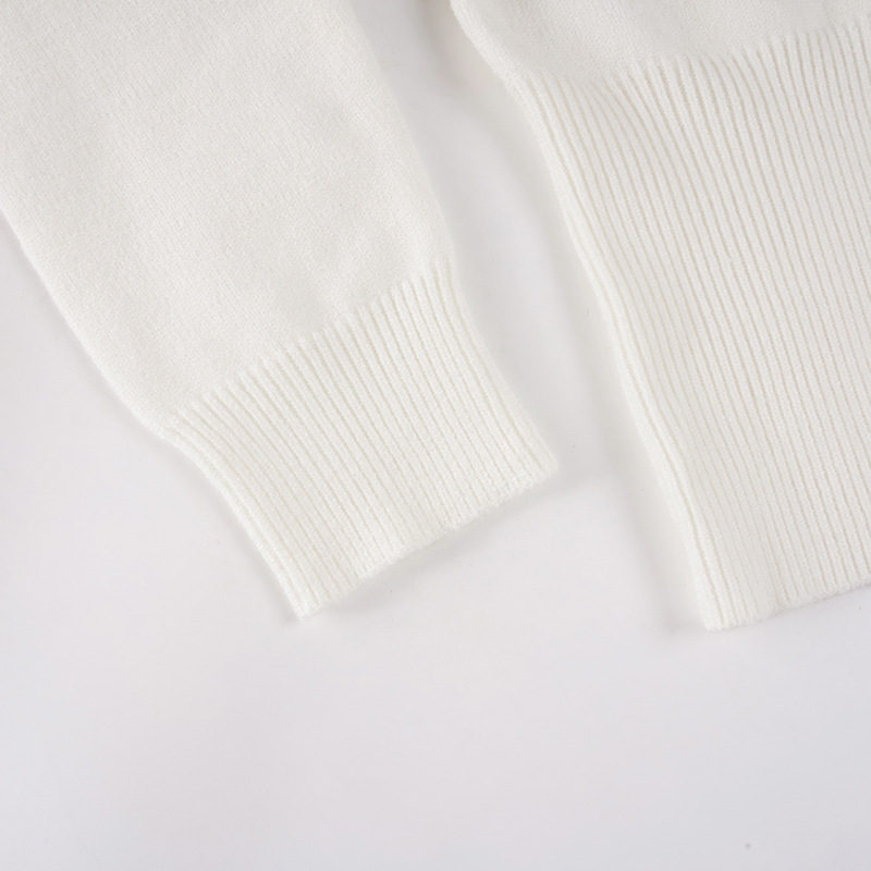 Plain Slim-Fit Core-Spun Yarn Plunge Cropped Cardigan