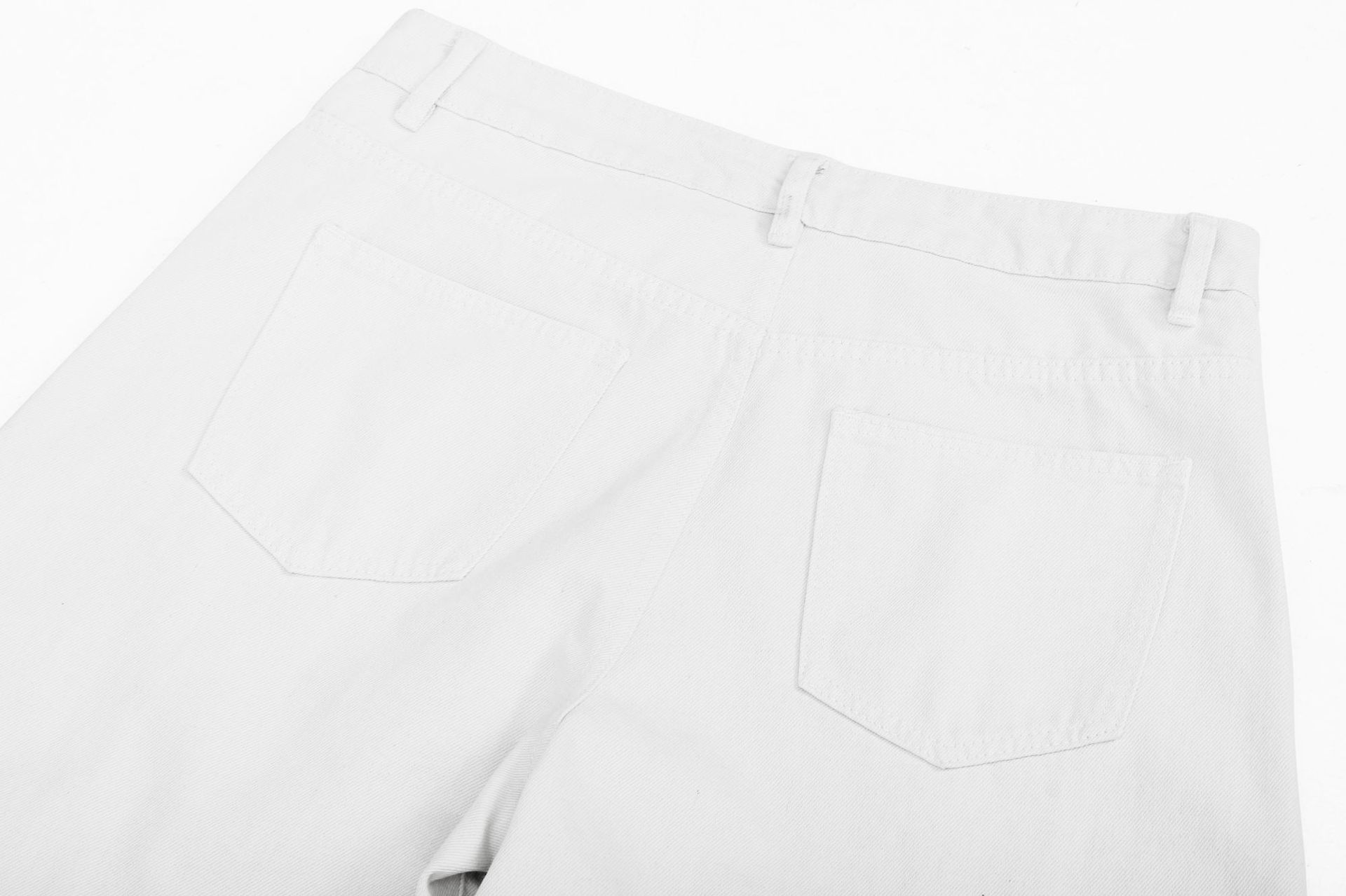 Street Style Vintage Raw Denim Deconstructed Design Men's Loose Cut-Off Jeans