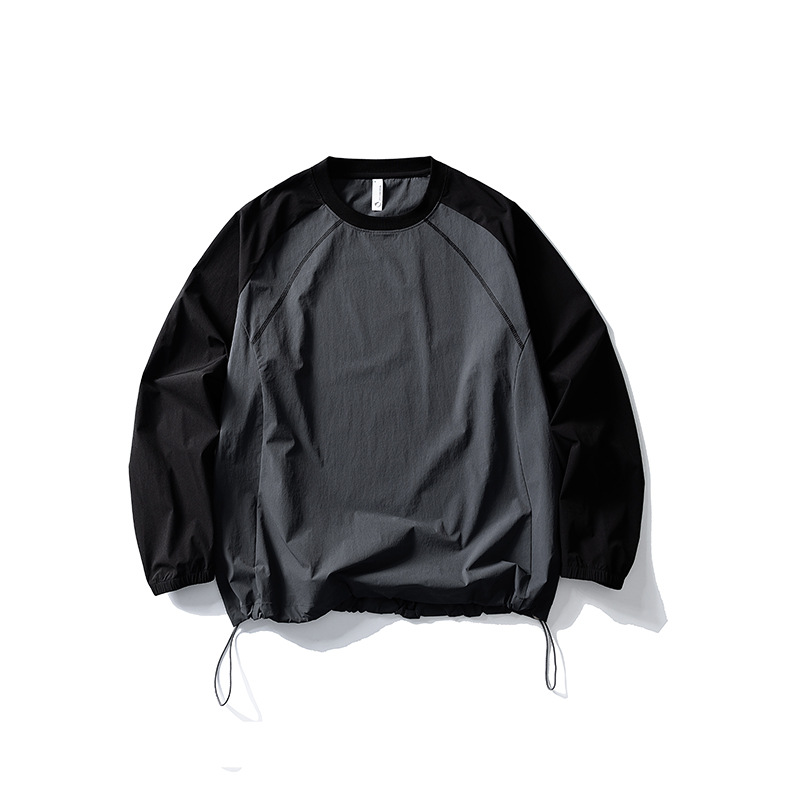 Nylon Letter Print Training Raglan Oversized Tee