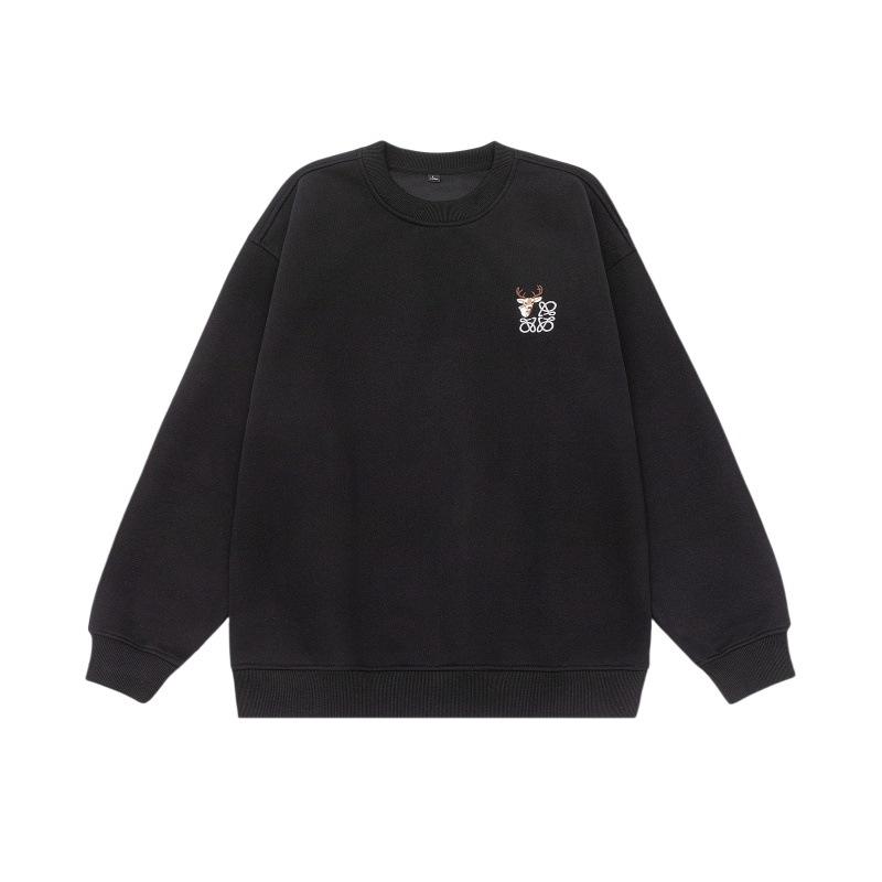 Oversized Cotton Blend Streetwear Pullover Hoodie