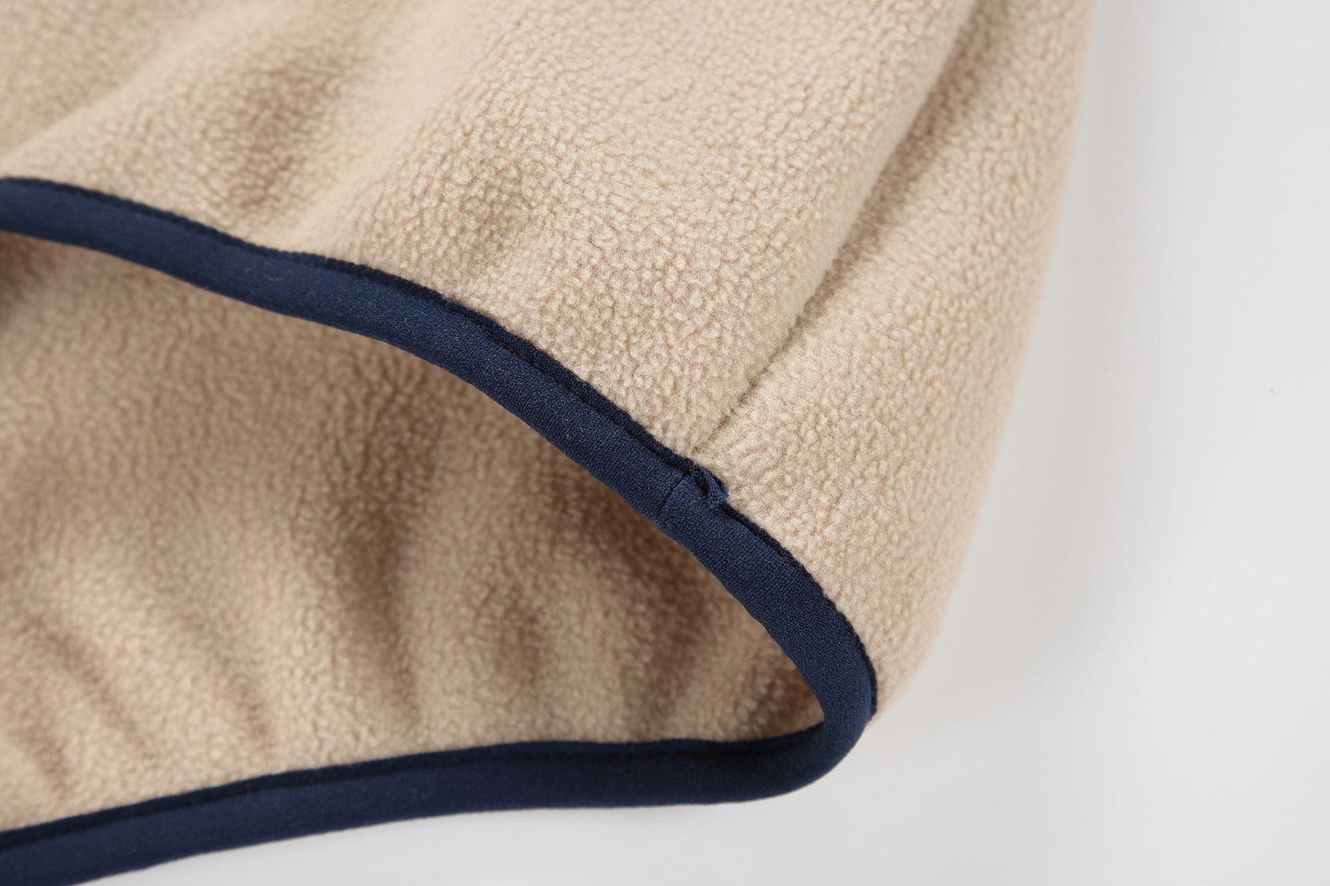 Two-Tone High Neck Polyester Hoodie